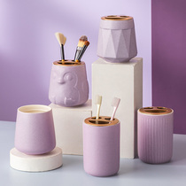 Antibacterial Ceramic Children Cute Cute Cute Cute Cuddling Cups Mouthwatering toothbrush cups toothbrushing cylinders Home Topics Hotel Minjuku