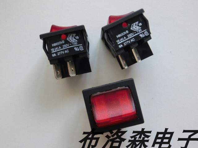 Arcolectric H8653Vbnac Dpst Red Illuminated Rocker Switch Panel Mount H8653Vb Arcolectric H8653Vbnac Dpst Red Illuminated Rocker Switch Panel Mount H8653Vb