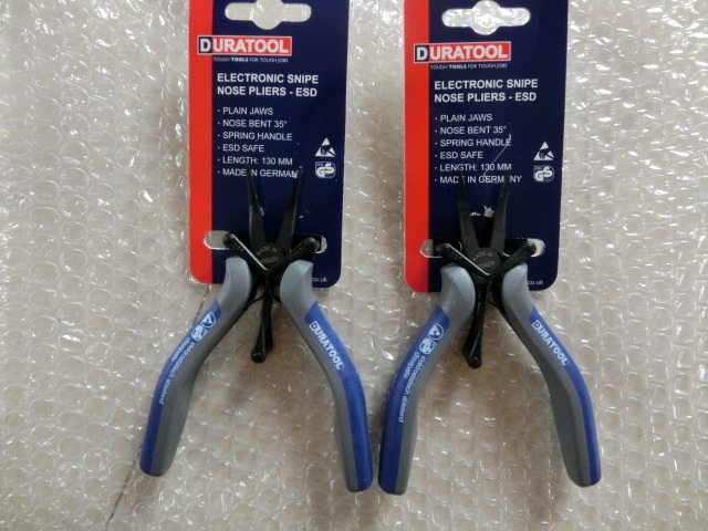 DURATOOL D00659 130mm bending mouth pliers ESD antistatic no serrated pliers Germany Made