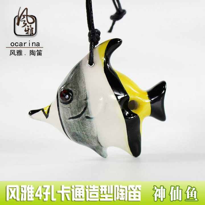 () Wind Ya 4 holes cartoon styling Tao flute guarantee sound quasi tone color 4 Kong tenor black Fairy Fairy