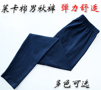 Middle-aged and elderly Lycra cotton trousers mens thin trousers slim cotton leggings cotton leggings stretch cotton trousers