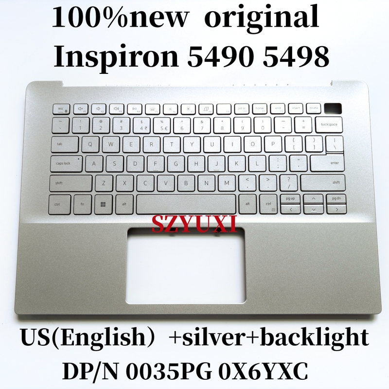 Brand New Dell Dell Inspiron 5490 5498 Keyboard C Shell Palm Rest 035Pg X6Yxc