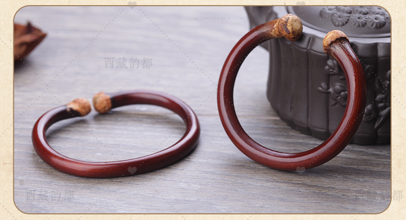 Tây Tạng Shannan spatholobus vòng tay nam nữ không có nút thắt dây đeo tay gỗ trang sức gỗ không Vân Nam Wujie Jingang vòng đeo tay vòng huyết long