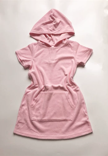 Детский розовый купальник для девочек, стиральный порошок, полотенце, банный халат, 3-14 лет, короткий рукав, защита от солнца