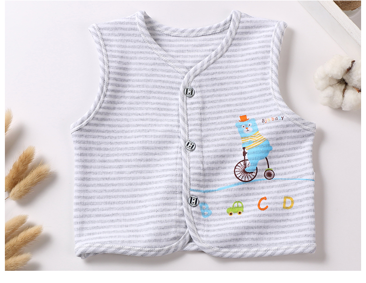 Sơ sinh bé vest mùa xuân và mùa thu mùa hè phần mỏng cotton bé vest 0-3 tháng bé sơ sinh vest mùa hè