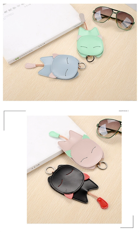 Mới đơn giản dễ thương lady anime mèo khóa túi mặt dây chuyền sinh viên Hàn Quốc móc chìa khóa xe hơi - Trường hợp chính