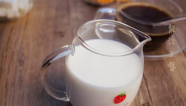 Dâu tây cốc sữa dâu thủy tinh làm bằng tay ly sữa ly bình sữa mật ong nồi phụ kiện cà phê dụng cụ pha cold brew