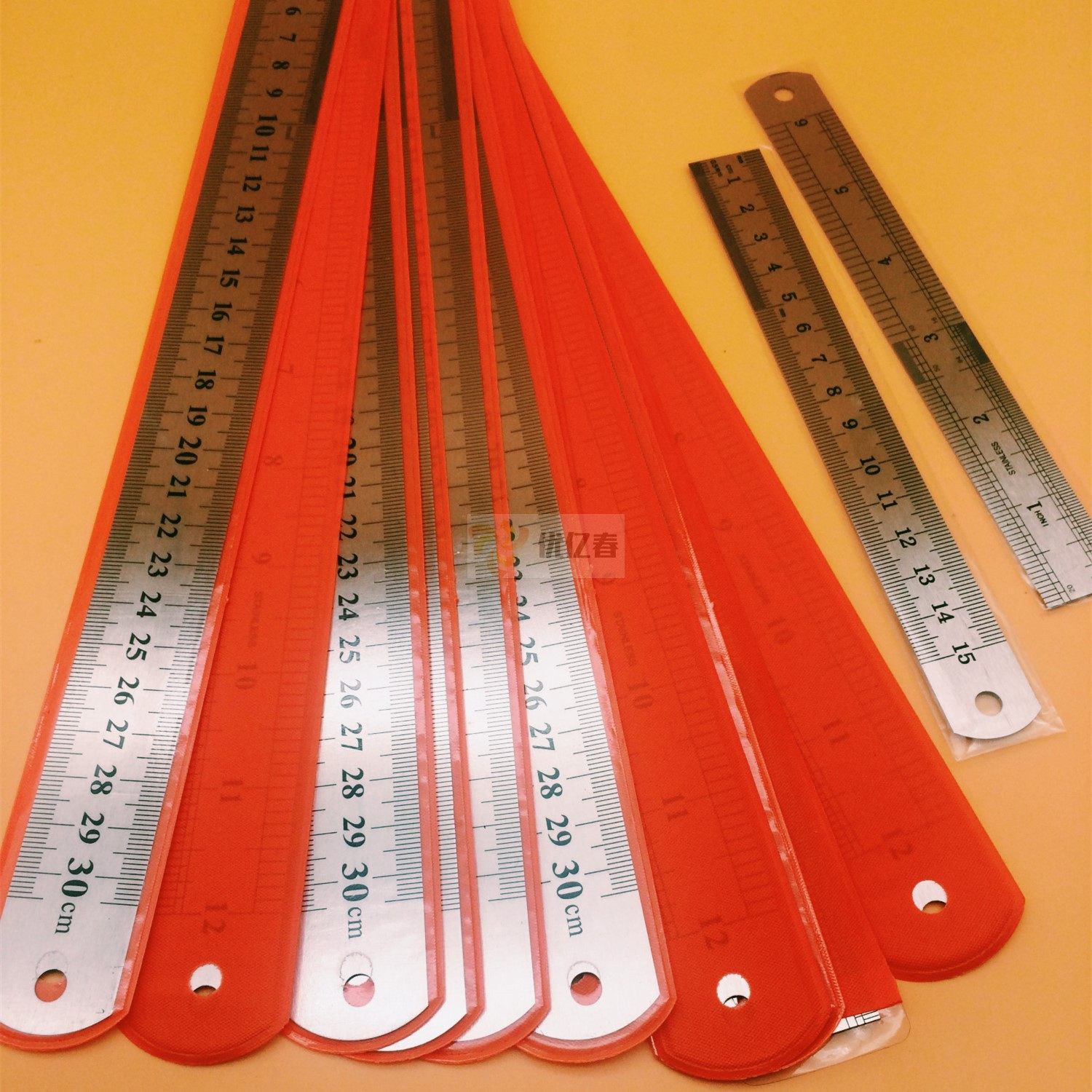 Stainless steel steel ruler steel ruler steel ruler steel ruler graduated scale woodwork ruler dandelion double-face dual-use ruler
