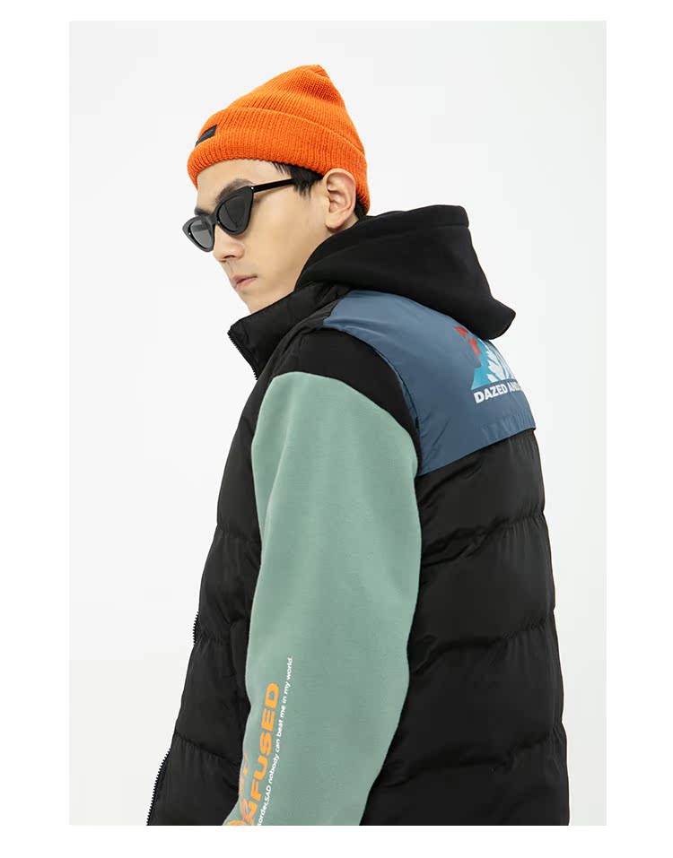 REOCHA hot 2018AW DuPont cotton hai mặt mặc màu sắc phù hợp với vest nam áo vest lỏng - Dệt kim Vest áo vest đen