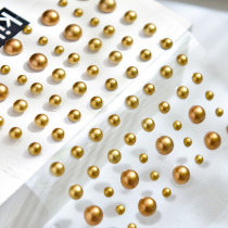 Judy handmade new hand account decorative gold acrylic pearl paste 80 pieces