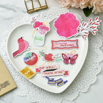 Judy handmade pre-cut post paper hand account free cutting small fresh with adhesive DIY hand account material LIFE