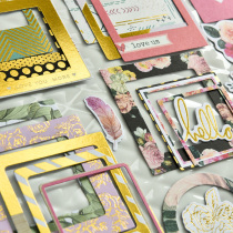 Judy handmade shop DIY bronzing material hand account material border photo frame decoration without adhesive multiple pieces into