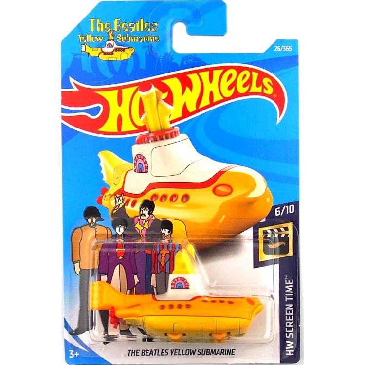 Wind Fire Wheels Hot small sports car The Beatles diving boat THE BEATLES YELOW SUBMARINE 26