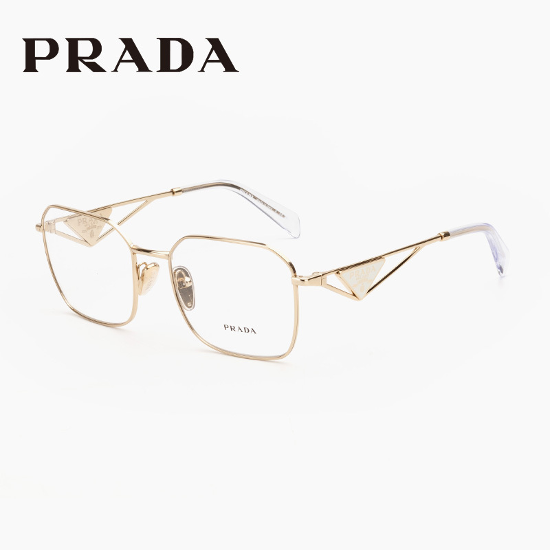 Prada Prada Tan Jianci Same Style Eyeglass Frame Men's Fashionable Trendy Metal Square Frame with Lenses Vpra51 Prada Prada Tan Jianci Same Style Eyeglass Frame Men's Fashionable Trendy Metal Square Frame with Lenses Vpra51