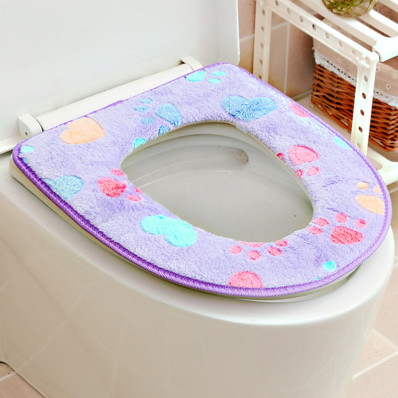 Thickened toilet cushion toilet cover adhesive buckle type universal toilet cushion seat cushion warm toilet circle sitting poop cover