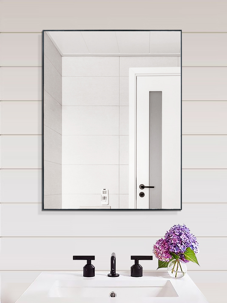 BOLEN simple aluminum frame bathroom mirror Powder room mirror wall-mounted toilet wall-mounted makeup household sink