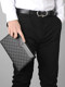 Genuine leather men's clutch bag high-end envelope bag men's hand bag 2024 new clutch bag business wallet casual trend