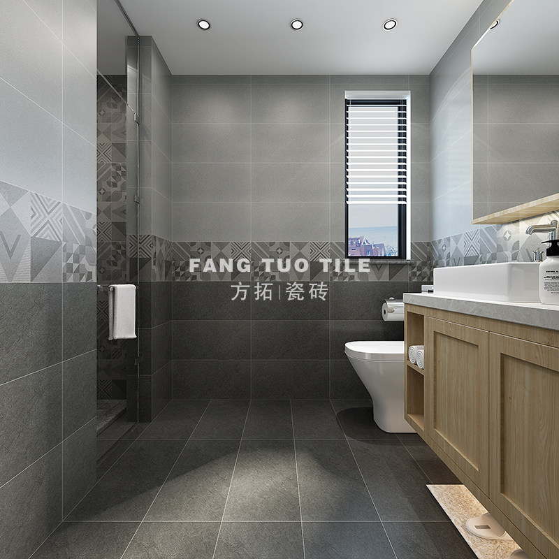 Cement Brick Bathroom Tile 300x600 Wall Brick Living Room Kitchen Guard Tile Bathroom balcony Anti-slip floor tiles