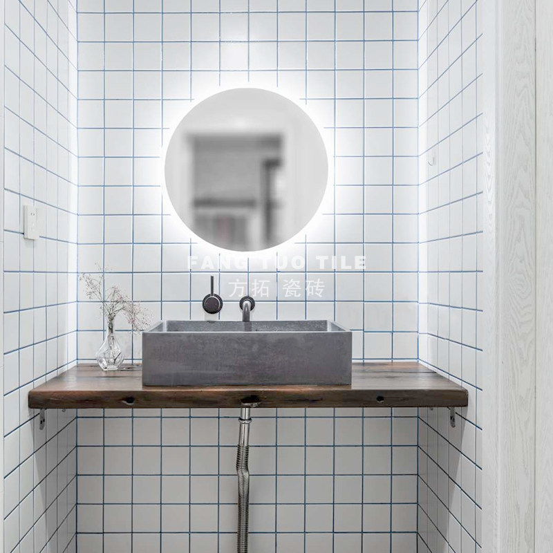 Nordic all - porcelain mosaic small white tile small square tile 300 x 300 small plate wall tile kitchen tile