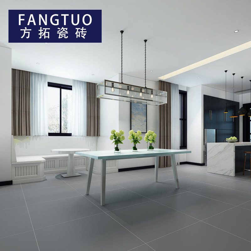 Matt grey black white floor tile Tile Nordic Living Room 600X600 Floor Tiles 800X800 Antique Brick