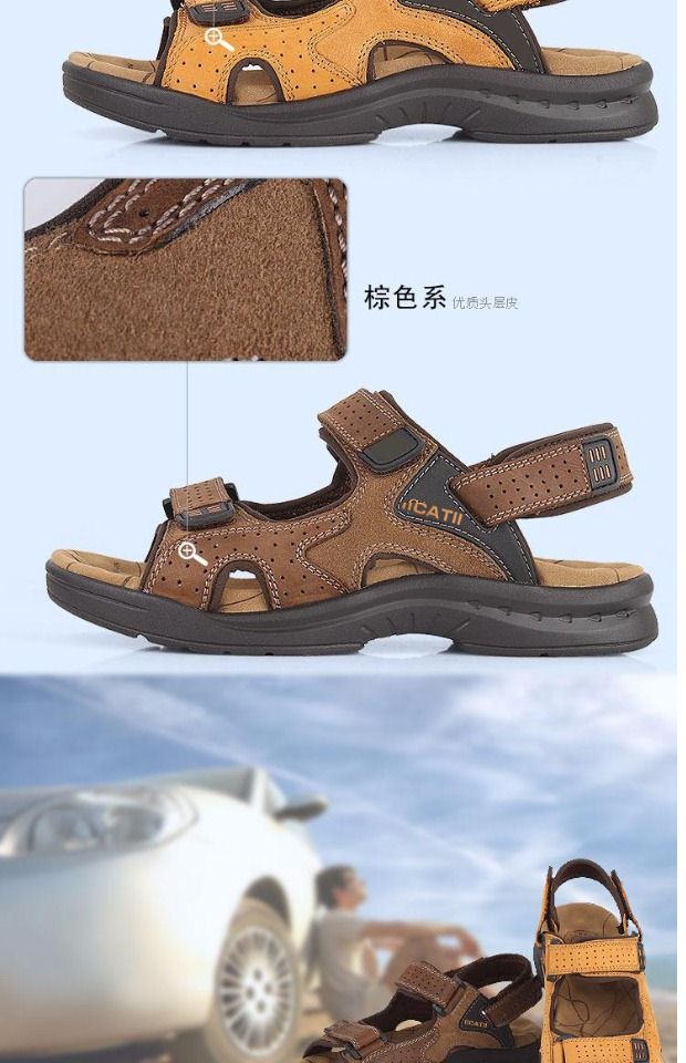 Giày dép nam lạc đà miền Tây 2018 Mới mùa hè Da nam Thể thao Casual Giày đế mềm và dép quai hậu những mẫu giày nam đẹp 2021