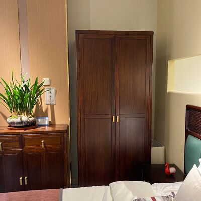 Y902# Новый двухдверный шкаф из черного дерева в китайском стиле (950*600*2150)