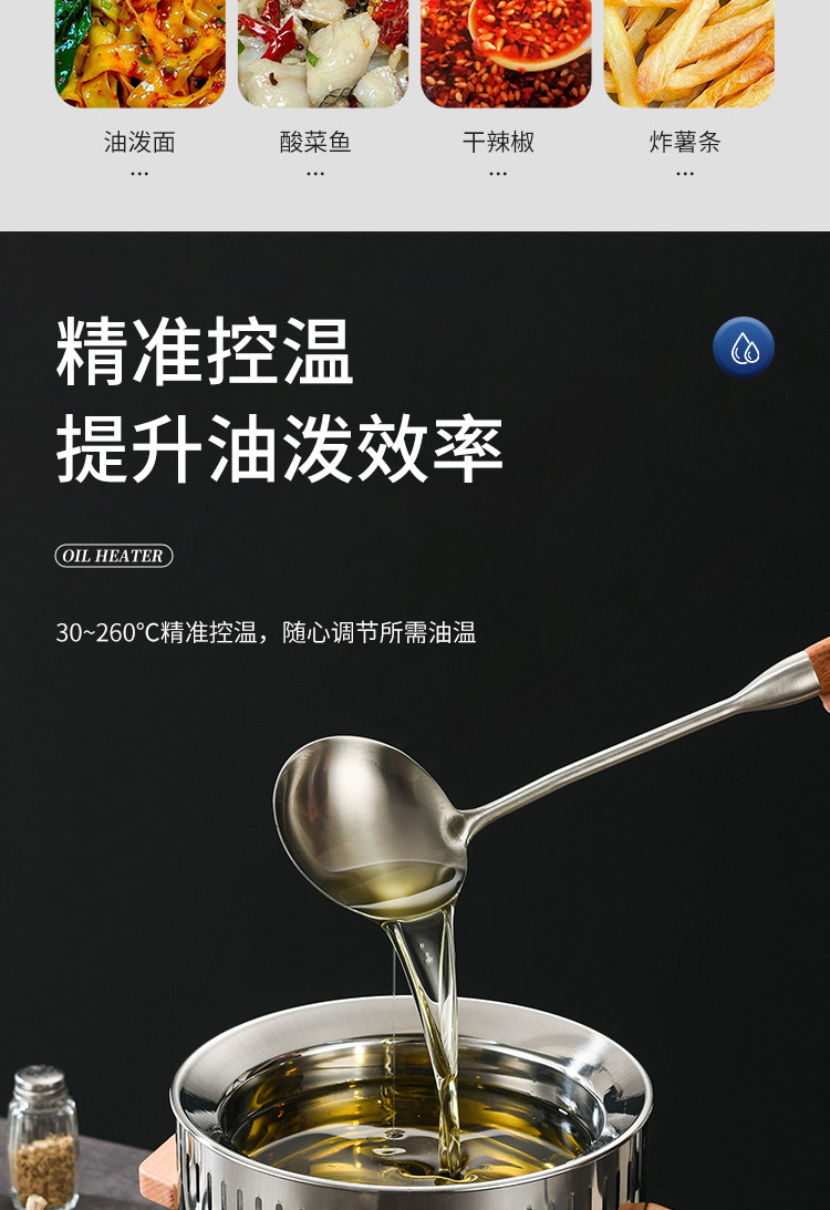 Фритюрница 热油器新款油炸机智能恒温浇油桶炸鸡翅薯条油泼面多功能热油机