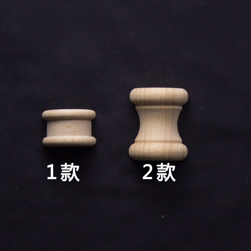 Solid wood ball European-style beam support stigma interface decoration wood carving small cylindrical head small column overall cabinet door semi-circle