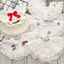 Slip towel 20 new Korean version of ins infant princess style baby thick bib cotton newborn bib fake collar