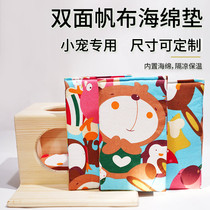 Small darling special double-sided canvas cushion dragon cat Rabbit rabbit sponge resistant to bite and warm nest bed Hammock Comfort Accessories