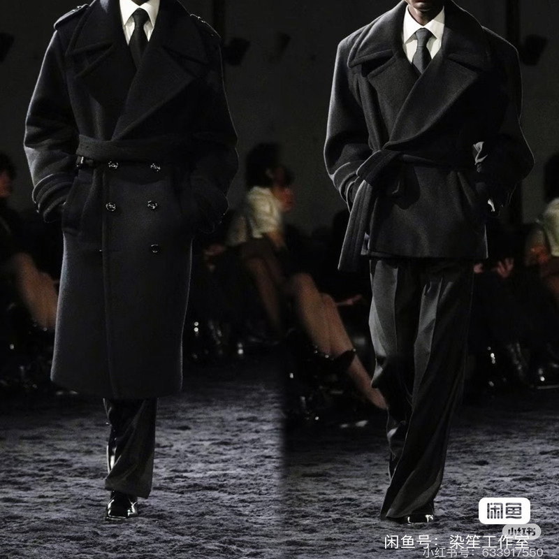 Yang Shulin 2026 Autumn/Winter Cashmere Coat, Woolen Trench Coat, Thickened Long Style, Warm, Designer Runway Style, Men's