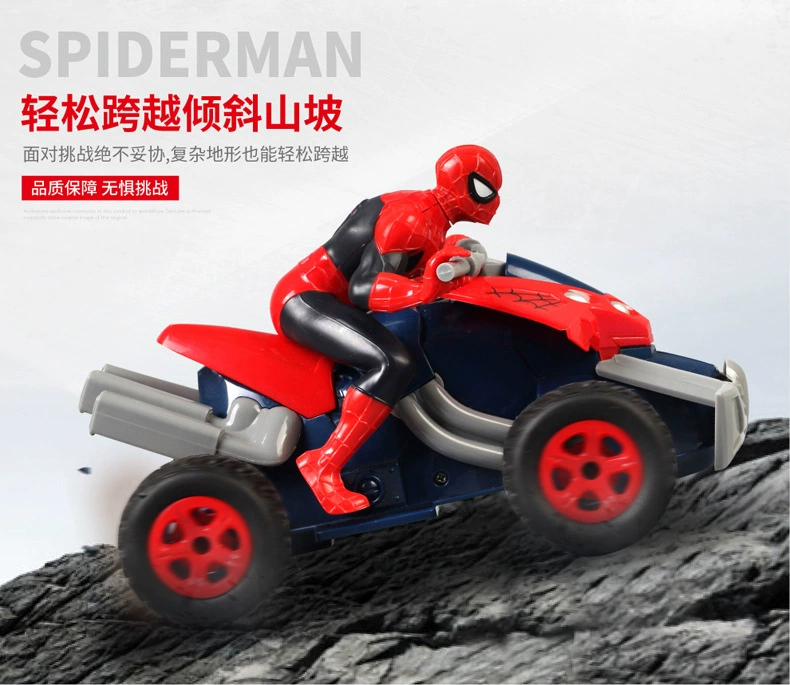 Chính hãng Spider-man điều khiển từ xa xe tốc độ cao off-road stunt xe leo núi trẻ em sạc cậu bé đồ chơi chống va chạm xe đồ chơi trung thu cho bé