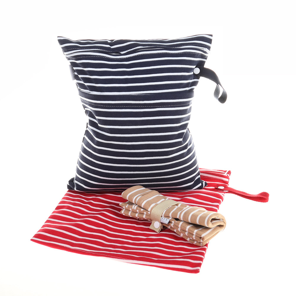 Baby pure cotton diaper Diaper Containing Bag Baby Mommy Bag Double Pull Chain Waterproof And Folding Portable Cashier Bag