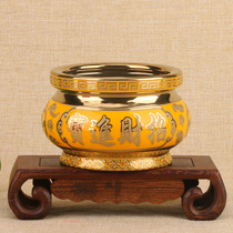 Household incense burner indoor ceramic Buddha Hall room incense for Buddha to be responsive Lotus stove bowl ornaments