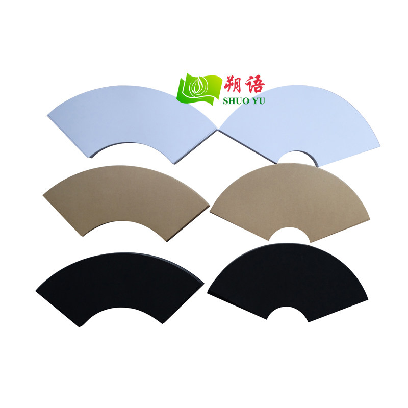 Small-pin hardcore kindergarten fan-shaped klepton painting of Chinese white black cardboard retro-painted hand-drawn