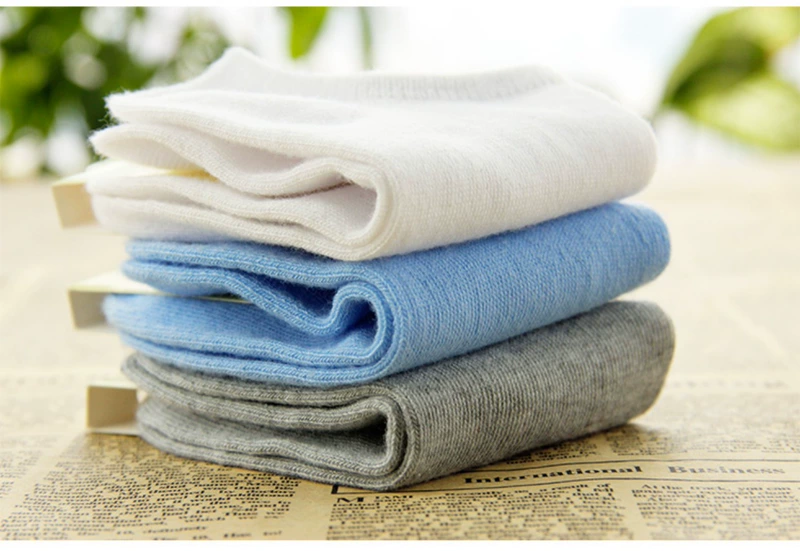 Cat A Vớ nam Vớ cotton trắng tinh khiết Giúp đỡ nông cạn Quần thể thao cho bé Quần thể thao Quần bó sát