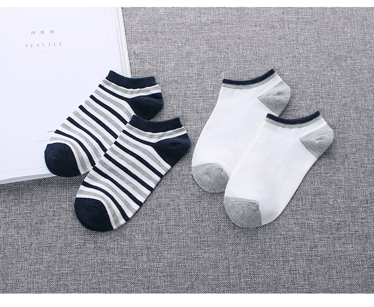 Vớ vớ nam mùa hè vớ thuyền mỏng cotton khử mùi sọc nông miệng vớ thấp để giúp ngắn ống thở thể thao nam vớ bít tất