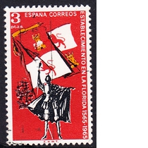 Spanish letter stamps 1965 400th anniversary of the settlement of Florida 1-1