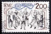 French letter stamps 1981 Europa Folklore 2-2: Sadana Dance
