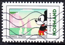 French Letter Marketing Stamps 2018 Mickey and France 12-7: Picnic in Normandy