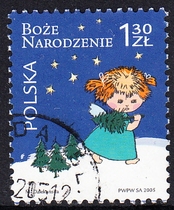 Polish letter marketing stamps 2005 Christmas 2-1