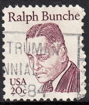 U.S. Letter Sales Stamp 1982 American Great Politician Ralph Bench 1-1