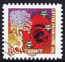 French letter marketing stamps 2010 Greetings Christmas and New Year 14-6
