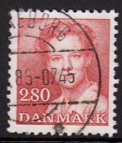 Danish Letter Sales Stamp 1985 Queen Margrethe II (face value 280)
