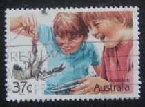 Australian Letter Marketing Stamps 1987 Australian Children 4-1: Catching Crayfish