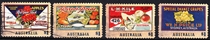 Stamps des ventes en Australie 2016 Étiquettes de fruits anciens 1 jeu de 4 pièces (adhésif)