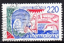 French letter stamps 1988 Spa Therapy 1-1