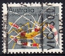 Australian Letter Sales Stamps 1973-74 Marine Life and Gems 9-1: Sakura Shrimp