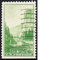 U.S. Letter Sales Stamp 1934 National Park Yosemite 1-1
