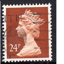 (Special offer) British Letter Sales Stamp 1991 1992 Queen Elizabeth II (24P)
